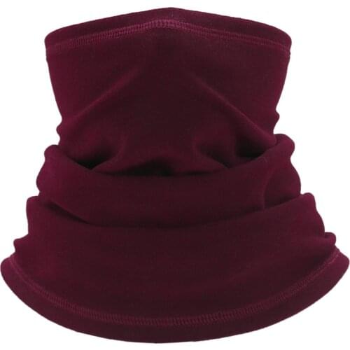 Solid Color Fleece Warm Bandanas Winter Thick Balaclava Magic Scarf Neck Warmer Tube Half Face Shield Bandana Buffs Neckerchief