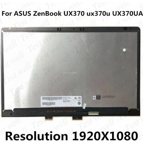 Original For ASUS ZenBook UX370 ux370u UX370UA 13.3" inch Laptop FHD 1920*1080 B133HAN04.2 Lcd Screen Touch Digitizer Assembly