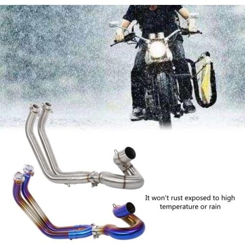 Motorcycle Full Exhaust System Circling Front Pipe Link Connect for Kawasaki Z650 Ninja 650 51mm Durable