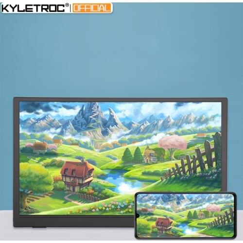 KYLETROC 15.6 inch HDMI TYPE C 1920*1080P HDR Portable Gaming Monitor For Macbook Samsung DEX Switch PS3 PS4 Xbox