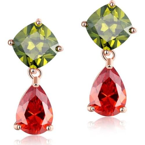 YJGS Luxury Trend Female Hanging Earring Simple Water Drop Earrings Pendientes Grandes Crystal Cubic Zircon Brincos Accessories