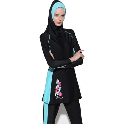 Modest Muslim Swimwear Hijab Muslimah Women Plus Size Islamic Swim Wear Swimsuit Surf Wear Sport Burkinis