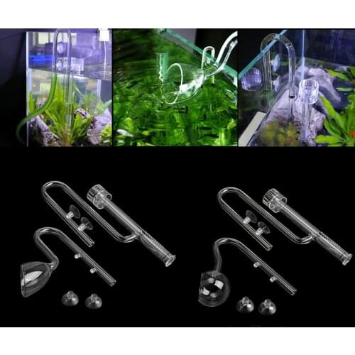 Glass Aquarium Inflow Outflow Tube Skimmer Lily Pipe Spin Surface 13/17mm Water Plants Tank Filter Bucket Fish Tank Accessories