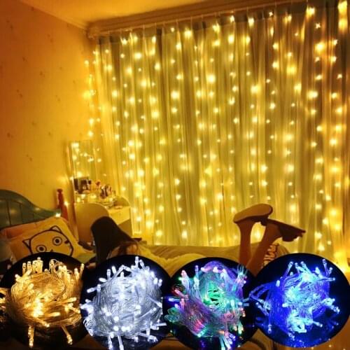 3x3/6x3m LED Icicle Fairy String Light Christmas Lights Outdoor Navidad Decoration for Home Garland Wedding Curtain Garden Decor