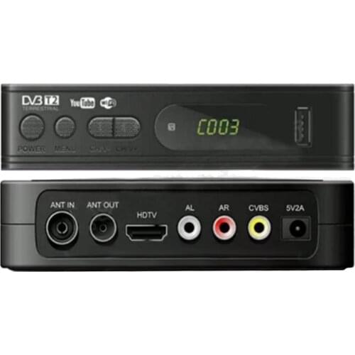 TV Tuner DVB T2 USB2.0 TV Box HDMI HD 1080P DVB-T2 Tuner Receiver Satellite Decoder for Monitor Adapter(EU Plug)