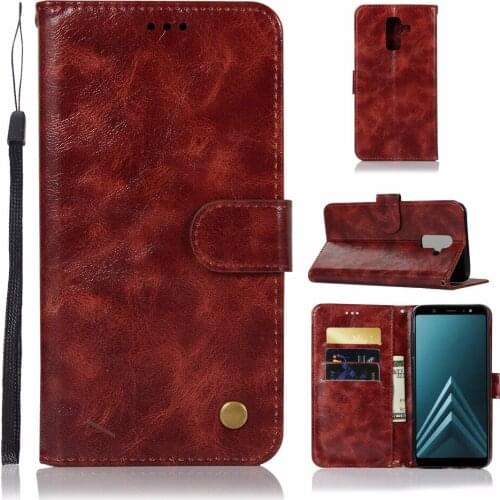 20pcs/lot Free shipping Vintage Retro 3 card PU leather cover case for Samsung Galaxy J2 Prime J2 Pro J3 J4 J6 J7 J8 2018