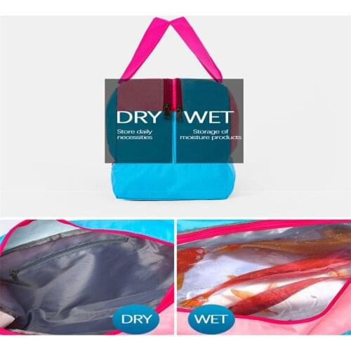 Waterproof Storage Bag Travel Tolietry Bag Gym Bag Swimming Package Organizer Dry&wet Separation Makeup Underwear Bra Pouch