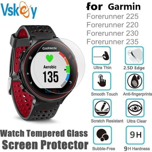 VSKEY 10PCS Tempered Glass for Garmin Forerunner 235 230 220 225 Screen Protector Smart Sport Watch Protective Film
