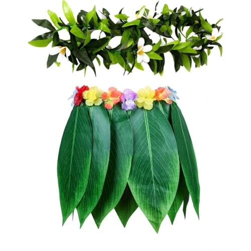 Simulation Leaf Skirt Garland Grass Skirt Hawaiian Carnival Beach Party Dance Skirt Adult Grass Skirt Performance Costume