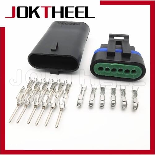 1/5/20 sets Delphi Metri-Pack 6 Pin male female electrical flat accelerator pedal plug sensor socket connector 12066317 12162261