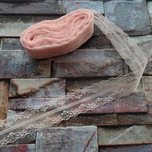 10 yards 35 mm width Carmine bilateral lace ribbon For Sewing Decoration DIY jewelry decoration Clothing Accessories