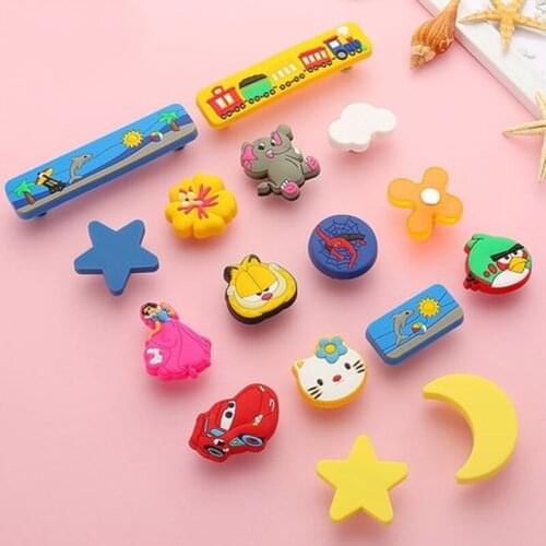 1x Decorative Drawers Pulls / Dresser Knobs / Chest Knobs for Kids and Nursery Rooms Safe Rubber material