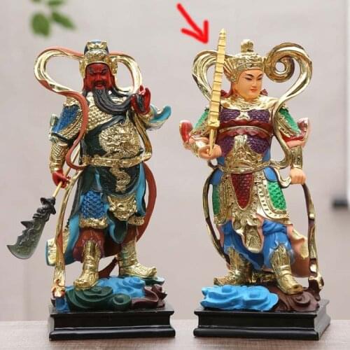 30CM large Taoist Buddhism HOME Shrine efficacious protection Gold plating Exorcise evil spirits Patron saint WEITUO God statue