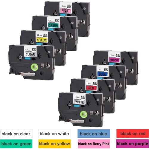 8units TZe-131 tze231 tz431 tze531 tze631 TZe-731 tze-P31 tze-MQP31 label tape tze-231 brother Pt-h110 Pt-d210