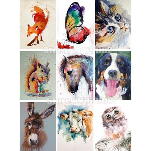 5D Diamond Painting Owl Lion DIY Diamond Embroidery Animal Cat Dog Diamond Mosaic Art Toy Puzzle Family Decoration Sale TT1376