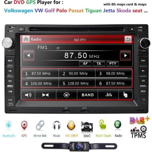 7" Car GPS Navigation For Volkswagen Bora(MK3/4) SHARAN JETTA IBIZA 6L SUPERB SWC BT TPMS RDS DAB+ USB EQ Maps