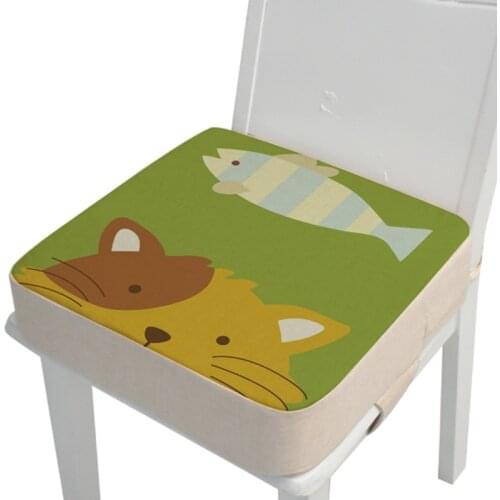 40x40x10cm Child Toddler Cartoon Animal High Chair Seat Booster Increase Cushion