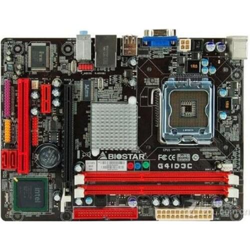 For BIOSTAR G41D3C Original Used Desktop Motherboard G41 LGA 775 DDR3 SATA2 USB2.0 Micro ATX