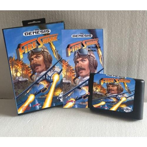 Fire Shark With Box And Manual 16bit MD Game Card For Sega Mega Drive For Genesis