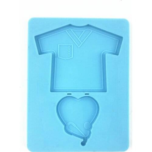 Shirt Love Heart Decorations Epoxy Resin Mold Jewelry Pendant Keychain Silicone Mould DIY Crafts Ornaments Casting Tools