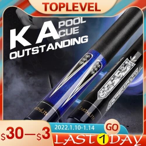 KA-1/2 Pool Cue Billiard Stick Handmade Irish Linen Wrap 13mm Black Thunder Tip 18 teeth Joint 147cm Cue Billiard Cue