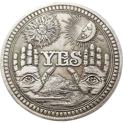 1PC Bronze Yes No Commemorative Coin Souvenir Challenge Collectible Coins Collection Art Craft Gifts Drop Shipping