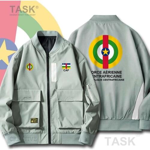 Military Army Jackets Air Force Central African Republic Centrafrique CAF CA Africa Hit Color Mens Bomber Zipper Jacket coats