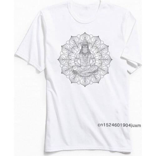 Men T Shirts Latest O-Neck SHIVA MANDALA T-shirt Mens 100% Cotton Tees Male Tops TShirt Casual Short Sleeve TShirts Top Quality