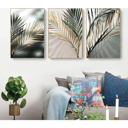 Nordic Small Fresh Tropical Plants Home Decoration Picture Modern Simple Living Room Bedroom Canvas Painting Decoration Poster