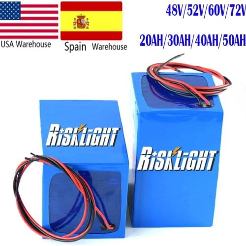 E bike bateria 48v 52v 60v 72v 50AH 20AH 30AH 40AH ebike electric bike lithium ion Batteries pack for 1000w 1500w 2000w 3000w