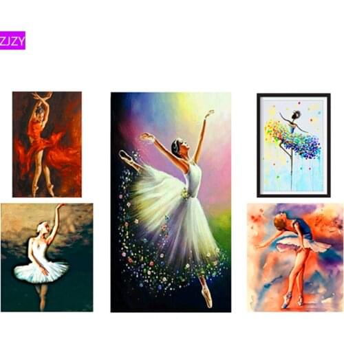 Full Round Rhinestone 5D DIY Diamond Painting "Ballerina" Diamond Embroidered Cross Embroidery Mosaic Home Still Life Decoration