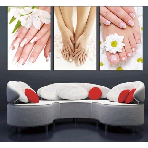 Foot Spa Nail Flower Posters And Prints Canvas Painting Modern Wall Art Pictures For Living Room Home Salon Decor