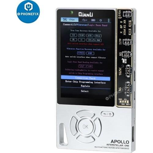 QIANLI APOLLO ONE 6in1 Original Color Repair Programmer for IPhone Batteries Code Read and Write True Tone Restore Light Sensor