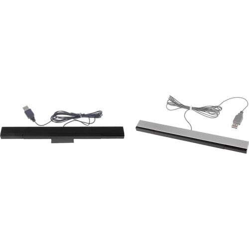 USB Wired Sensor Bar for WII Replacement Infrared IR Ray Motion Sensor Signal Receiver for Wii System with Stand