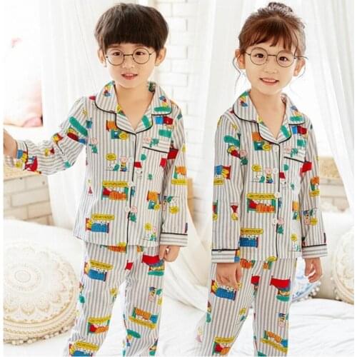 Christmas Pyjamas Set Children Pajamas Sets Cotton 2020 spring Kids Cartoon Homewear Suit Girls Casual Long Sleeve Sleepwear