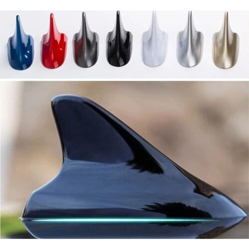 Universal Car Shark Fin Antenna Car Radio Aerials FM/AM Signal Protective Aerial Car Styling Car Roof Decoration Sticker Base