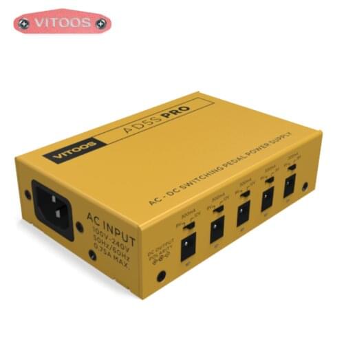 VITOOS AD5S PRO AD5SP LINK effect pedal power supply fully isolated Filter ripple Noise reduction High Power Digital effector