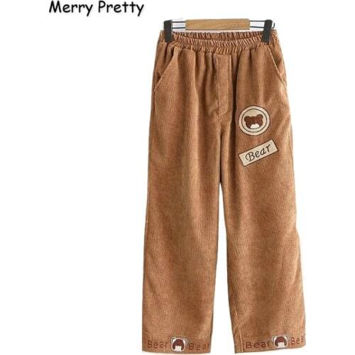 XUANHAO Women's Corduroy Trousers