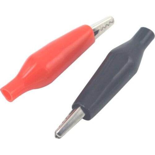 10pcs Alligator clip with sheath, power clip, test clip, high-quality battery clip free shipping