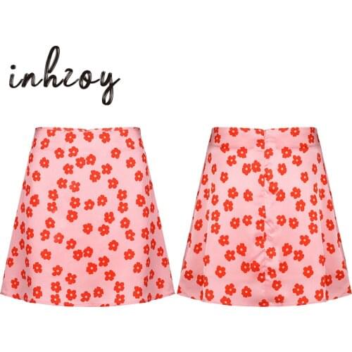 Women Satin Miniskirt With Lining Summer Skirts Sweet Cute Girls High Waist Short Skirt 2020 Korean School Beach Club Wear Boho