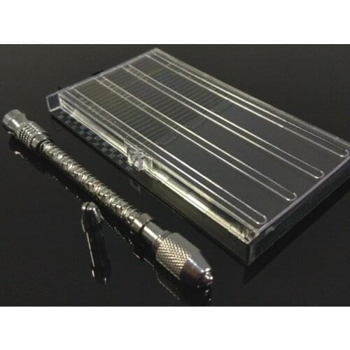 0.1-2mm Semi-automatic Hand Twist Drill OR 0.3-1.6mm 20Pcs Mini Boxed Twist Drill Bits Jewelry Bodhi Hole Digger Hand Tools