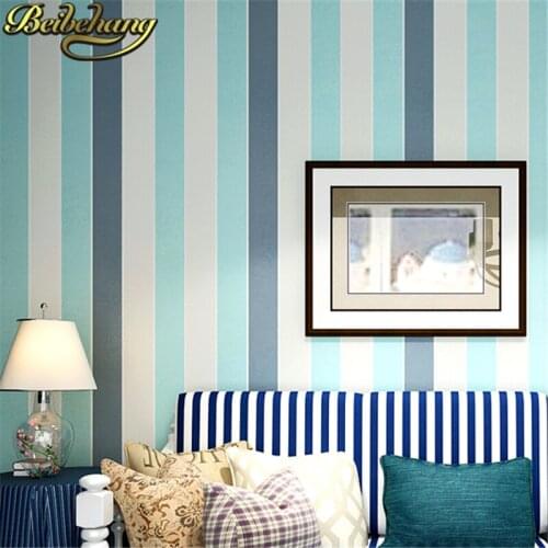 Beibehang 3D Mural wallpaper for walls 3 d modern stripe roll flock printing wall paper roll papel de parede tapete bedroom room