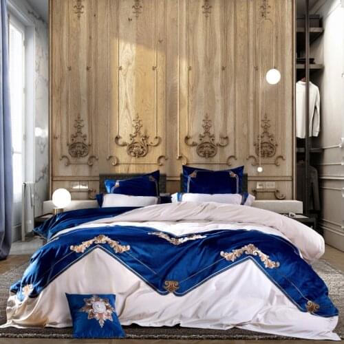 4/7Pcs Luxury Royal Bedding set super soft Velvet fabric Double King Queen size Bedsheet set Duvet cover Fit sheet Pillowcases
