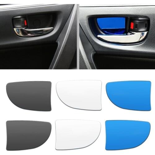4pcs car interior door handle ornament for toyota camry 2012-2016 corolla 2014-2018 sticker stainless steel car accessories