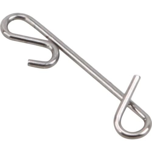 50pcs Fishing Line Wire Braid Knotless Connector Fishing Lure Hook Barrel Solid Ring Swivel Fly Carp Accessory Fish Tackle Tool