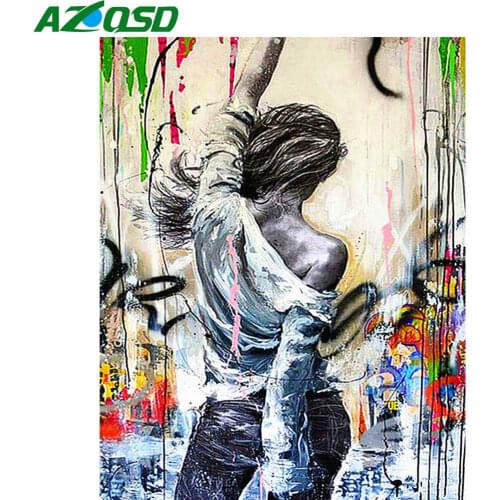 AZQSD DIY Paint By Numbers Portrait Drawing On Canvas Unique Gift Adult Pictures By Numbers Girl Unframe Decor For Home