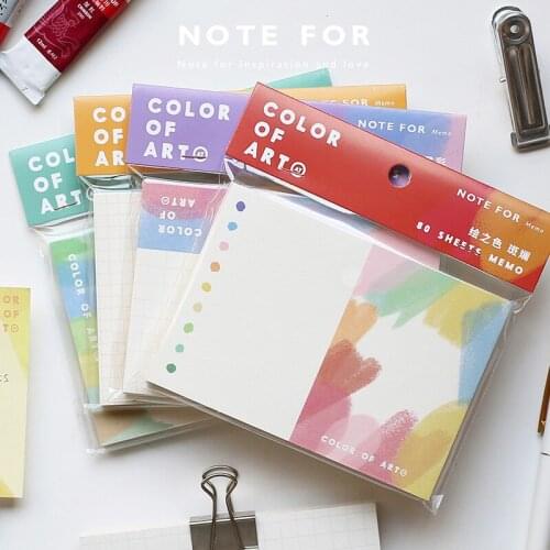 Yisuremia 80 Sheet Kawaii Colored Memo Note Pads To Do List Check List Daily Planner Notepad Paperlaria School Office Stationery