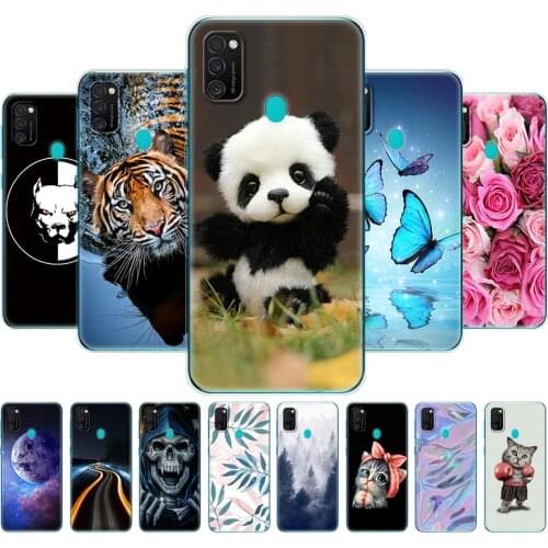 For Samsung M21 Case 6.4" Soft Silicon Tpu Cover For Samsung Galaxy M21 M 21 SM-M215FZGUSER m215 Phone Back Bumper Funda Panda