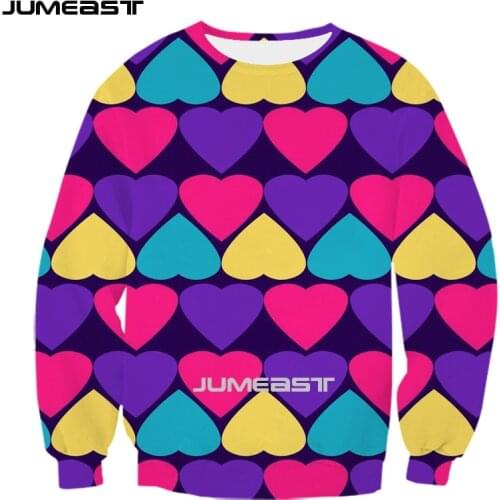 Jumeast Brand Men/Women 3D Printed Sweatshirt Lattice Shape Long Sleeve T Shirt Sport Pullover Tops Tees