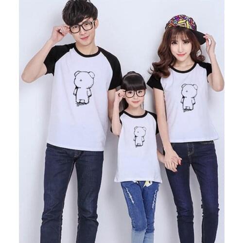 Summer Family Matching Short T Shirt Mommy And Girl Son Print Love Heart Mama Boys Clothes Fashion Kids Parent-Child Outfit